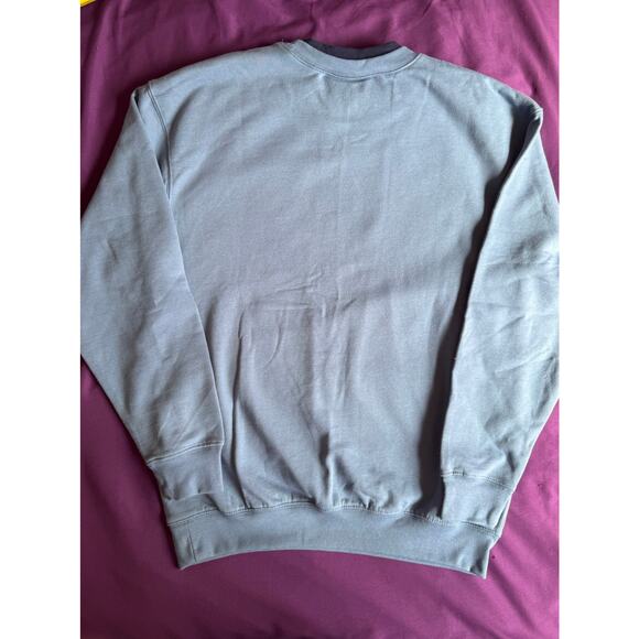 Snowhappens! Cute Blue Winter Crewneck Holiday Sweater Women Large w/ Polarbear - Picture 7 of 7